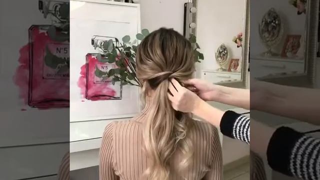 Очень легкая прическа на свадьбу выпускной учебу работу вечер за пять минут своими руками смотреть онлайн