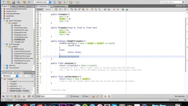 JUnit testing the Triangle class in Java! - For Mr. C's class смотреть онлайн