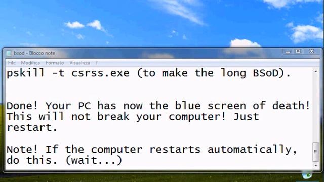 How to BSOD Windows 2000/XP - Not a screen saver or registry tweaks! смотреть онлайн