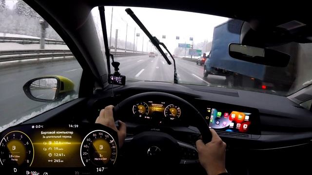 VW Golf - POV Test Drive. Driver’s Eyes