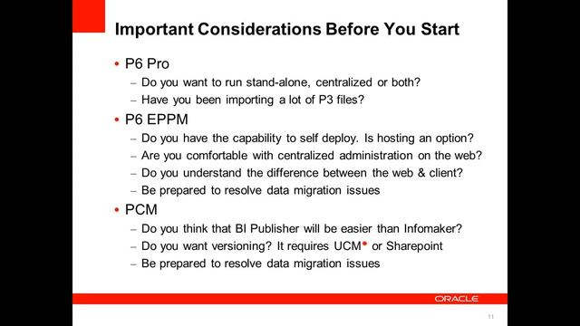 JUNE 2012 - BEST PRACTICES FOR ORACLE PRIMAVERA UPGRADES MIGRATIONS смотреть онлайн