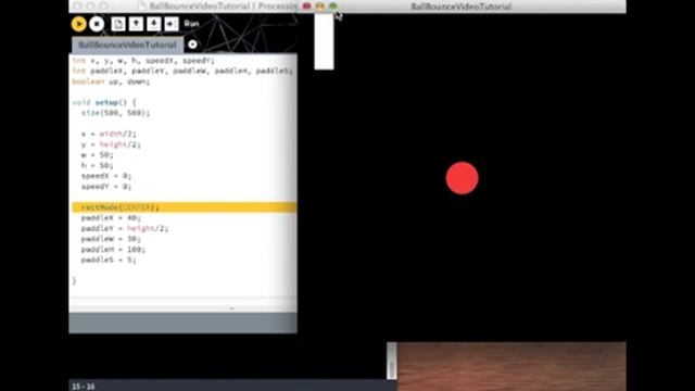 Processing Pong Game: Create a Paddle (Part 2/4) смотреть онлайн
