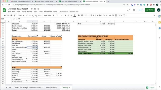 Easy Budget Tutorial 2022 | Budgeting Spreadsheet Walkthrough смотреть онлайн