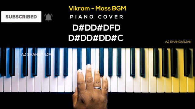 Vikram - Mass BGM Piano Cover with NOTES | AJ Shangarjan | AJS смотреть онлайн
