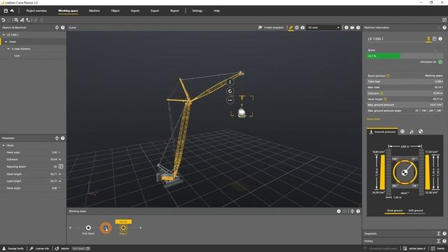 Liebherr - Crane Planner 2.0 – Tutorial #10 working steps смотреть онлайн
