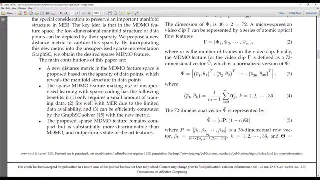 Sparse MDMO Learning a Discriminative Feature for Micro Expression Recognition смотреть онлайн