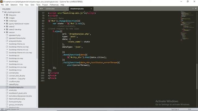 Dynamic Dependent Dropdown using Ajax in php смотреть онлайн