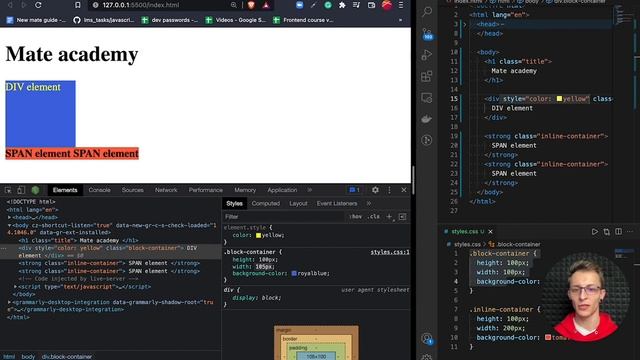 HTML - CSS Basic Course 2023 - Chrome DevTools elements panel смотреть онлайн