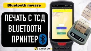 Мобильная печать этикеток c ТСД на Bluetooth принтере