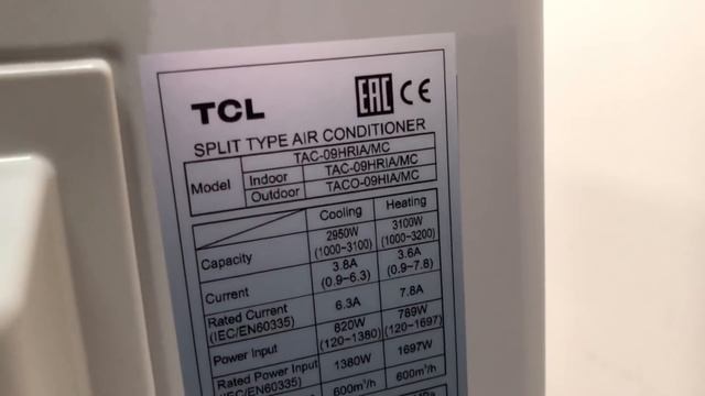 Обзор кондиционера TCL TAC-09HRIA/MC / TACO-09HIA/MC (серия T-Music) 2019