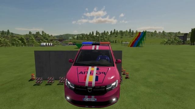 TRANSPORTING DACIA LOGAN & LAND ROVER POLICE CARS WITH BIG MAN TRUCKS ! Farming Simulator 22 смотреть онлайн