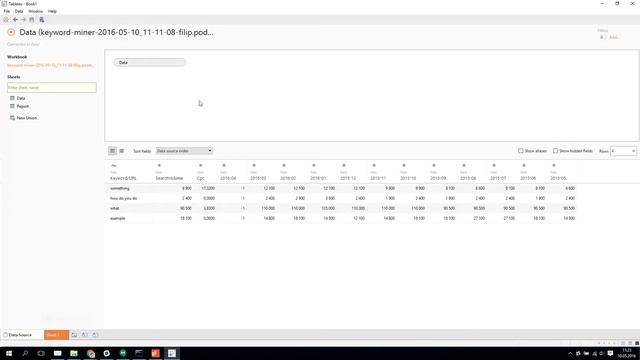How import Excel export from Marketing Miner to Tableau смотреть онлайн