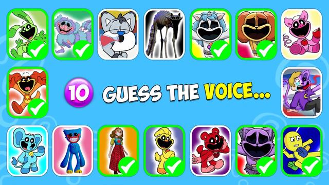 GUESS THE VOICE THE MONSTERS | Smiling Critters | Poppy Playtime Chapter 3 Characters, Craftycorn