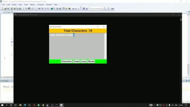 Word and Character counter in java | using Frames AWT |starter coder смотреть онлайн