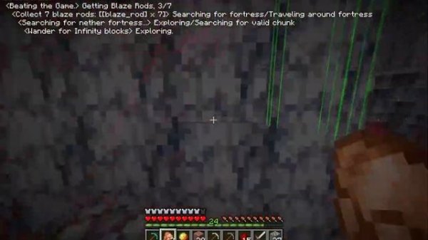 Minecraft bot speedrun timelapse (AltoClef mod)