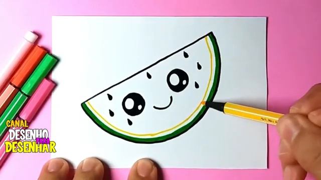 Рисуем весёлый арбузик) смотреть онлайн