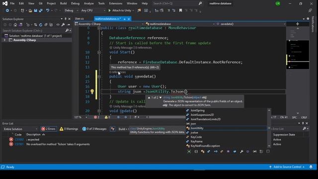 Firebase RealTime DataBase Tutorial in Unity | Save & Load Data From Firebase Realtime Database смотреть онлайн