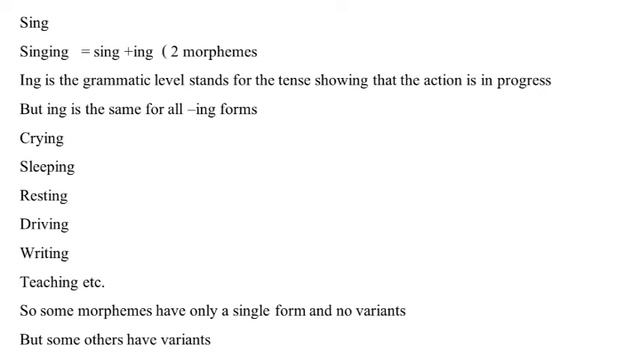 S5 class 15, Language and Linguistics, Mrs. Neena Priya Darsiny, Allomorphs. смотреть онлайн