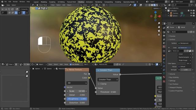Blender Tutorial - Noise texture node with a math node смотреть онлайн