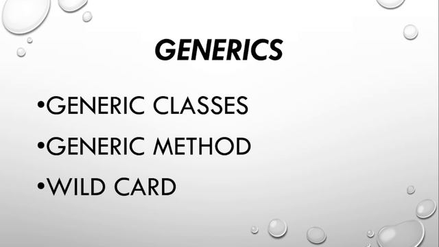 JAVA GENERICS смотреть онлайн