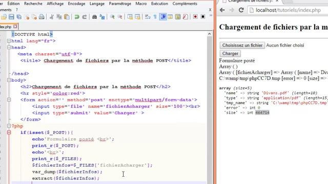 PHP : Chargement de fichiers par la méthode POST смотреть онлайн