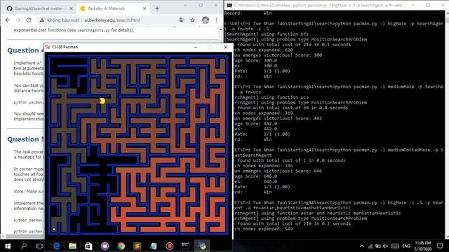 Starting AI: Pacman Search смотреть онлайн