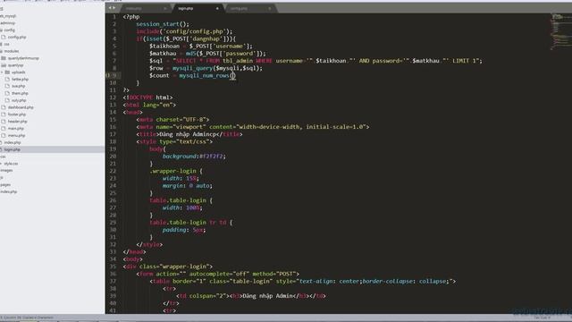 Bài 8: Đăng nhập | Website PHP HTML CSS MYSQli смотреть онлайн