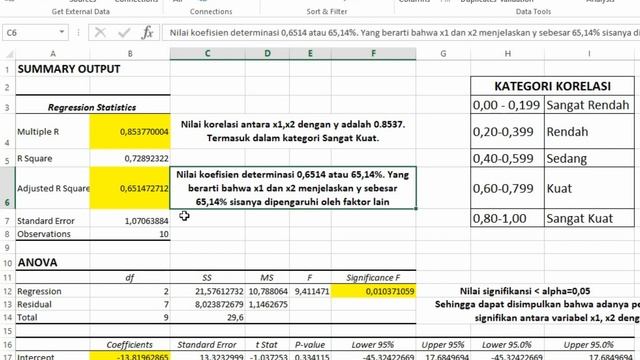 Tutorial Microsoft Excel: Analisis Regresi Linear Berganda смотреть онлайн