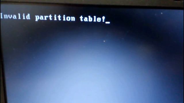 Invailid partition table windows 7 error смотреть онлайн