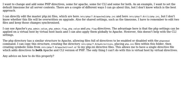 Ubuntu: Correct way to modify php.ini for Apache and/or CLI смотреть онлайн