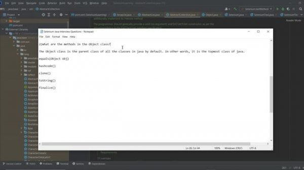 What are the methods in the Object class in Java Tamil | Java | Selenium Java Interview Q & A