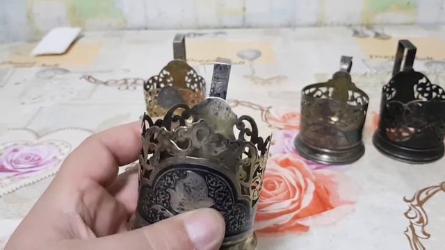 Подстаканники Кубачи Серебро Чернение 70 80 грамм каждый смотреть онлайн