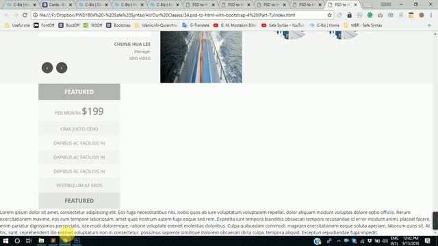 psd to html with bootstrap 4 (Part 7) - #Class 34.1 смотреть онлайн