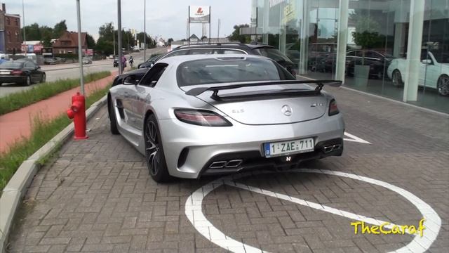 The FIRST Belgian Mercedes SLS Black Series - Start up and acceleration! смотреть онлайн