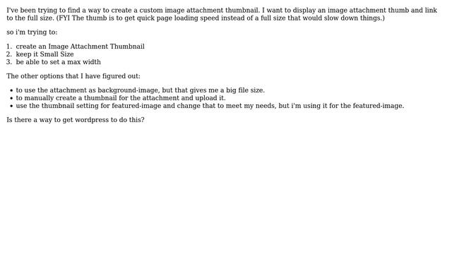 Wordpress: Create a custom attachment thumbnail for quick page load смотреть онлайн