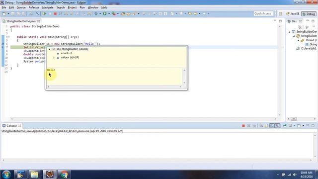 Java StringBuilder [append methods] | Java Tutorial смотреть онлайн