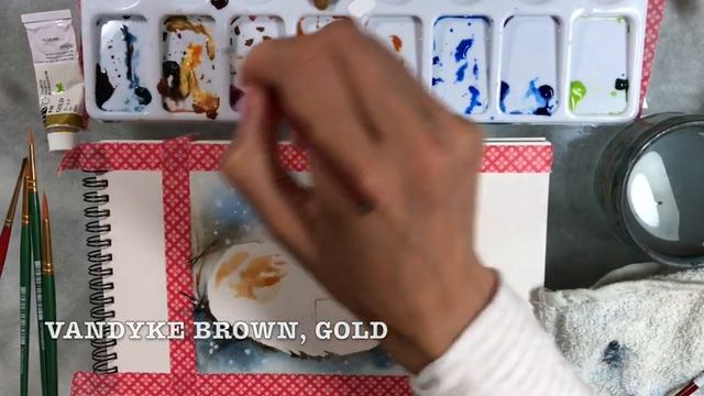 7 DAYS of CHRISTMAS CARD making with Watercolors and GOLD INK смотреть онлайн