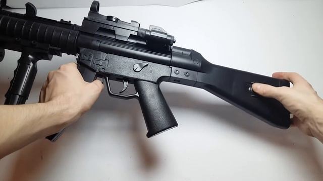 Автомат на пульках М-16 с прицелом, лазером, фонариком. смотреть онлайн