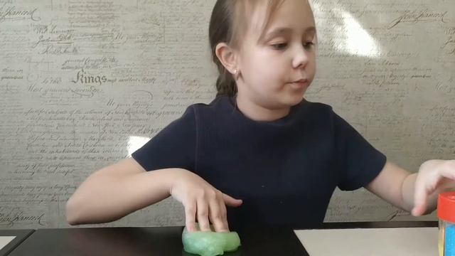 Прозрачный клеар слайм киви из клея Erich Krause //Шоу бай Маша