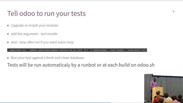 Odoo Experience 2018 - Improve the Quality of Your Modules with Automated Tests смотреть онлайн