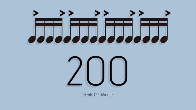 BPM = 200　メトロノーム - metronome - 16分 アクセント2-4 смотреть онлайн