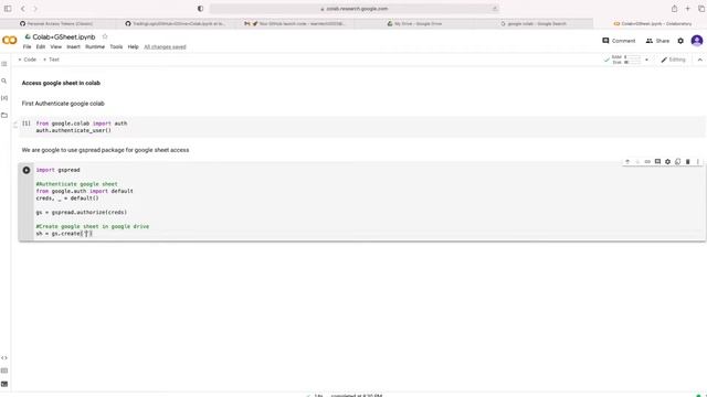 Google Sheet + Google Colab | Easy to connect google sheet from colab |Using GSPREAD python package смотреть онлайн