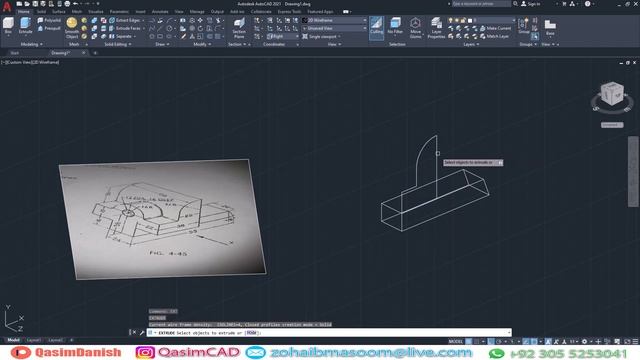 AutoCAD 3D Mechanical Drawing Practice - QasimCAD смотреть онлайн
