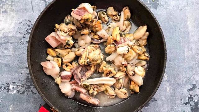 Булгур с морепродуктами смотреть онлайн