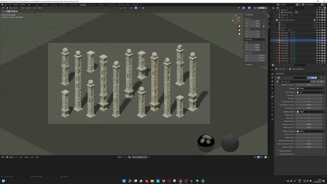 Blender Geometry nodes, Procedural Random Stack Generator смотреть онлайн