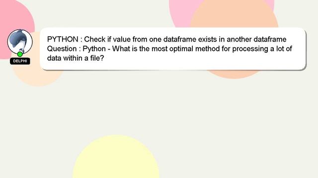 PYTHON : Check if value from one dataframe exists in another dataframe смотреть онлайн