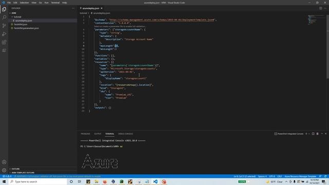 Create ARM templates with Visual Studio Code-Create Template File and parameter File, deploy storag смотреть онлайн