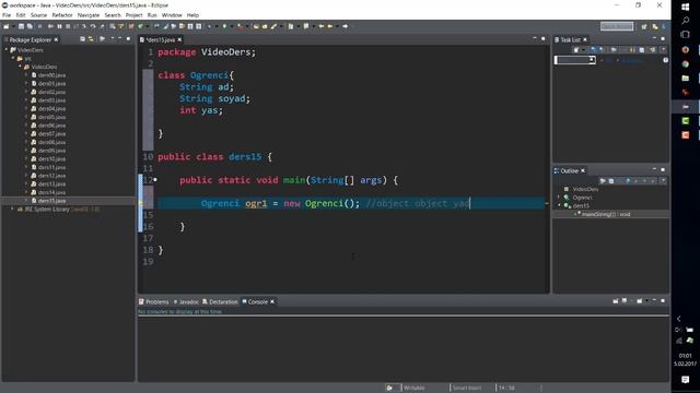JAVA - 15 - classlara (sınıflara) giriş смотреть онлайн