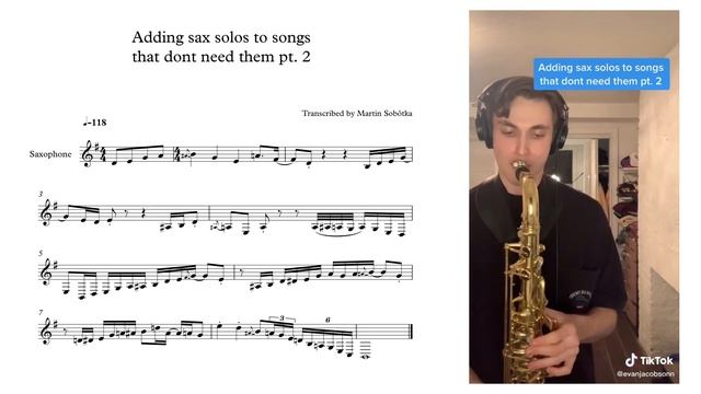 Adding Sax Solos To Songs That Dont Need Them pt. 2 (Transcription by Martin Sobôtka) смотреть онлайн