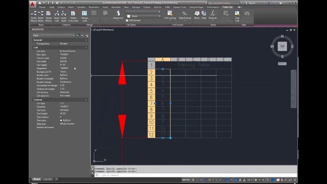 Insert table and Work with Table in Autocad - Autocad tutorial, autocad for beginner. смотреть онлайн